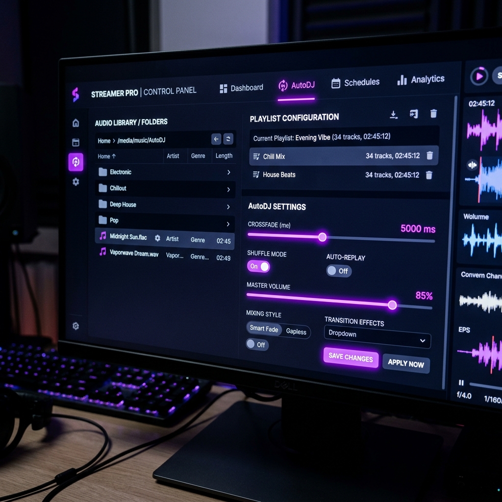Configurar AutoDJ en SonicPanel
